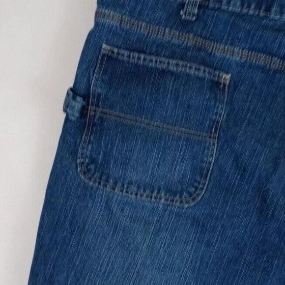 Full Blue Men's Dark Wash Distressed Jean Shorts Size 46 Inseam 10" - Picture 3 of 7